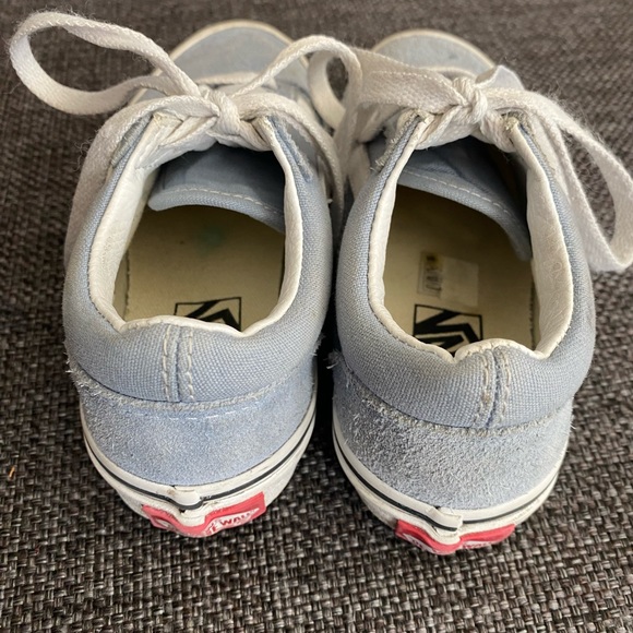 Vans Kids Old Skool V Core Lace Up Sneakers Size 11.5, Dusty Blue, Suede Details - Picture 5 of 12